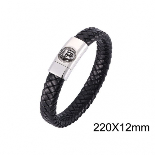 BC Wholesale Jewelry Religion Leather Bracelet NO.#SJ13B0221HLL