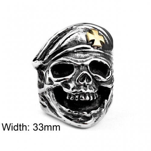 BC Jewelry Wholesale Stainless Steel 316L Skull Rings NO.#SJ14R279