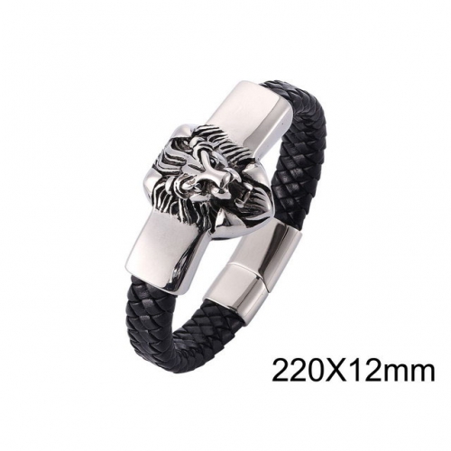 BC Wholesale Jewelry Animal Shape Fitting Leather Bracelet NO.#SJ13B0034IDL