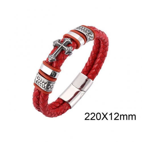 BC Wholesale Jewelry Religion Leather Bracelet NO.#SJ13B0005IOF