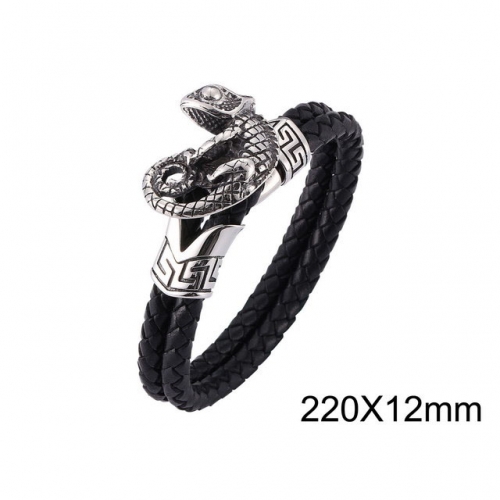 BC Wholesale Jewelry Animal Shape Fitting Leather Bracelet NO.#SJ13B0123HLD
