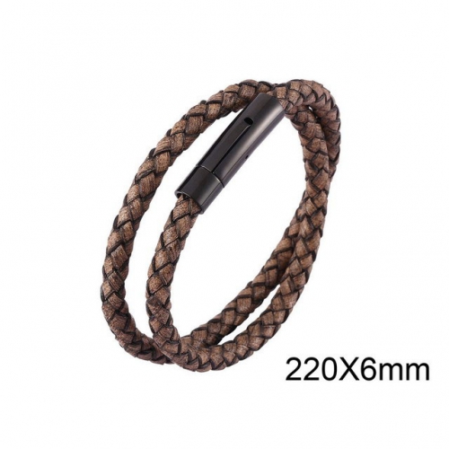 BC Wholesale Jewelry Fashion Leather Bracelet NO.#SJ13B0004HNE