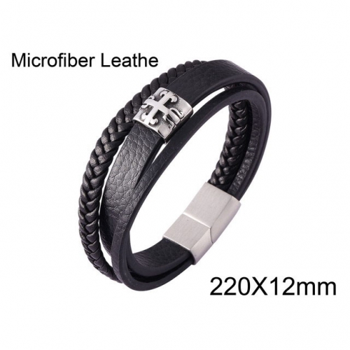 BC Wholesale Jewelry Religion Leather Bracelet NO.#SJ13B0129HOE