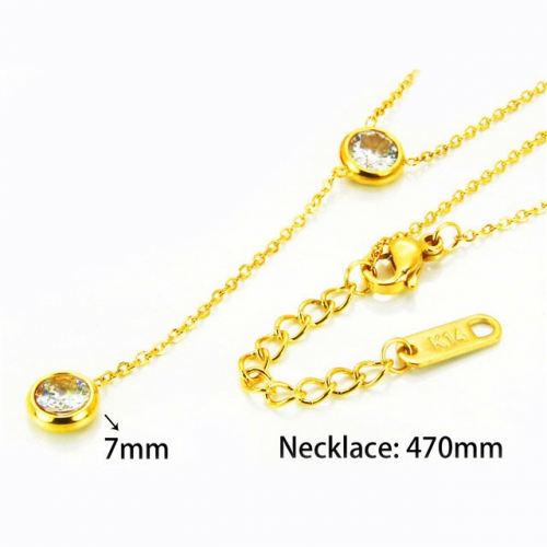 Wholesale Stainless Steel 316L Necklace (Crystal Zircon Pendant) NO.#BC93N0221OU