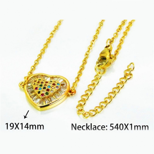 Wholesale Stainless Steel 316L Necklace (Lover Pendant) NO.#BC54N0103OL