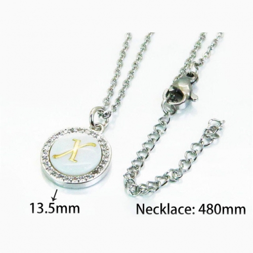 Wholesale Stainless Steel 316L Necklace (Font Pendant) NO.#BC54N0170MF