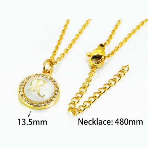 Wholesale Stainless Steel 316L Necklace (Font Pendant) NO.#BC54N0190MLR