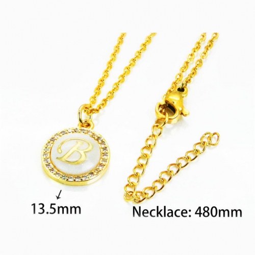 Wholesale Stainless Steel 316L Necklace (Font Pendant) NO.#BC54N0174MLQ