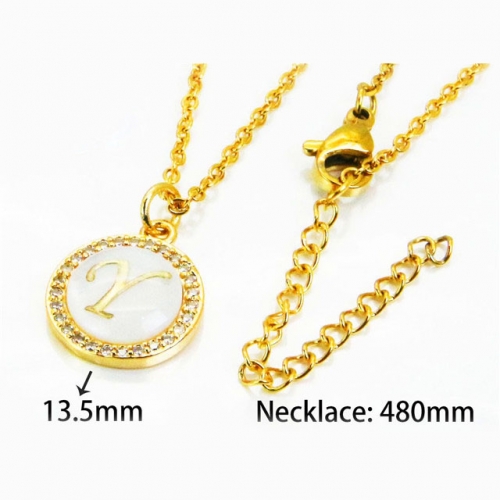 Wholesale Stainless Steel 316L Necklace (Font Pendant) NO.#BC54N0197MLD