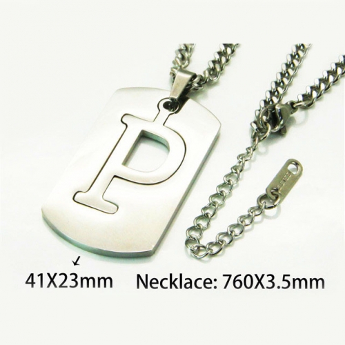 Wholesale Stainless Steel 316L Necklace (Font Pendant) NO.#BC30N0016OQ