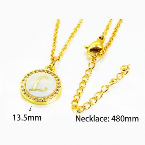 Wholesale Stainless Steel 316L Necklace (Font Pendant) NO.#BC54N0184MLD