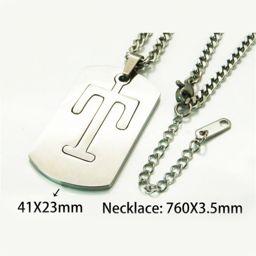 Wholesale Stainless Steel 316L Necklace (Font Pendant) NO.#BC30N0019OT