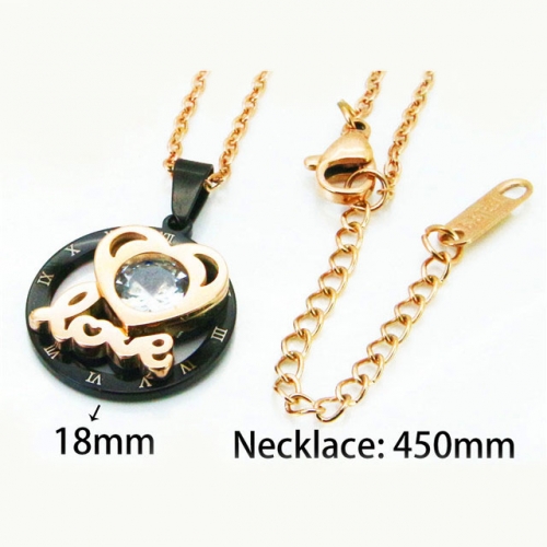 Wholesale Stainless Steel 316L Necklace (Lover Pendant) NO.#BC76N0498KLB