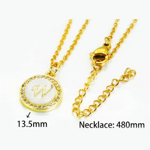 Wholesale Stainless Steel 316L Necklace (Font Pendant) NO.#BC54N0195MLW