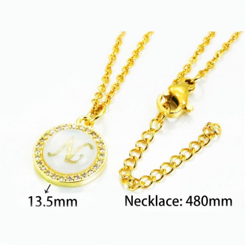 Wholesale Stainless Steel 316L Necklace (Font Pendant) NO.#BC54N0186MLE