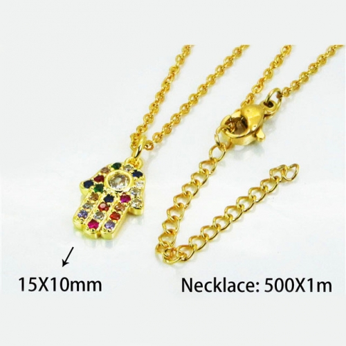 Wholesale Stainless Steel 316L Necklace (Religion Pendant) NO.#BC54N0093MW