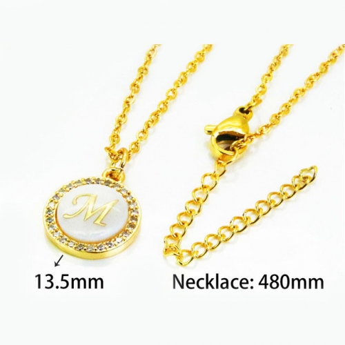 Wholesale Stainless Steel 316L Necklace (Font Pendant) NO.#BC54N0185MLY