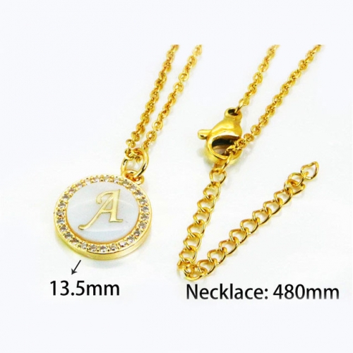 Wholesale Stainless Steel 316L Necklace (Font Pendant) NO.#BC54N0173ML