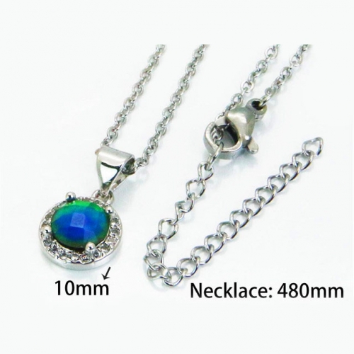 Wholesale Stainless Steel 316L Zircon Necklace NO.#BC54N0107OL