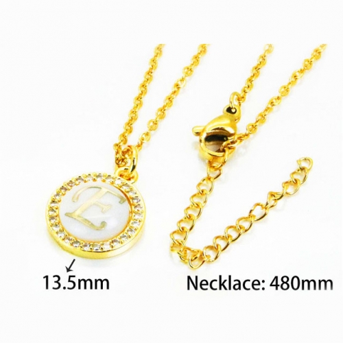 Wholesale Stainless Steel 316L Necklace (Font Pendant) NO.#BC54N0177MLS