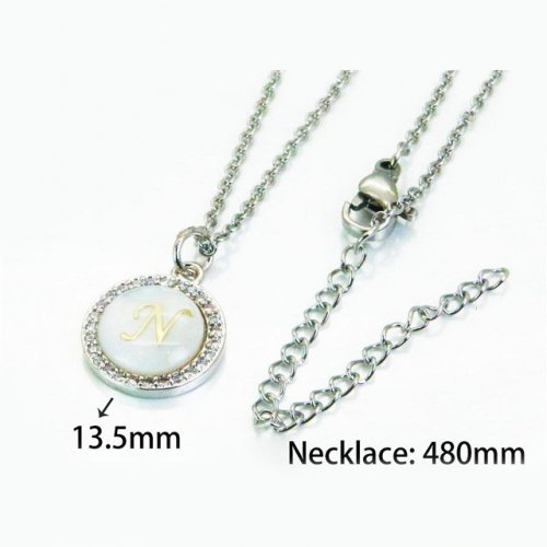 Wholesale Stainless Steel 316L Necklace (Font Pendant) NO.#BC54N0160MS