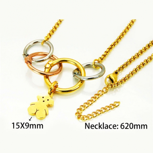 Wholesale Stainless Steel 316L Animal Style Necklace NO.#BC90N0034HOA