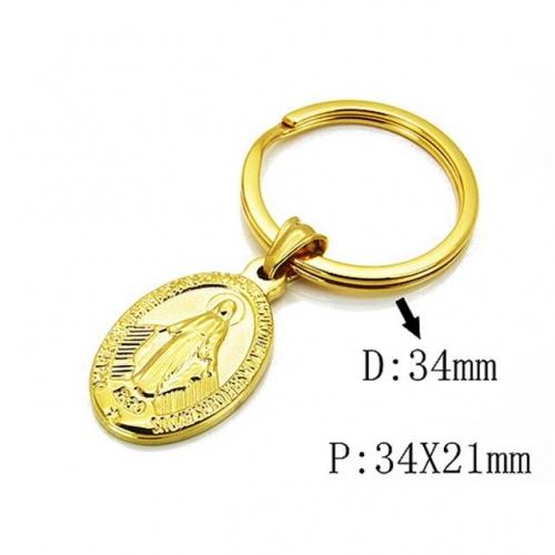 Wholesale Stainless Steel 316L Fashion Keychain NO.#BC64A0102HSS