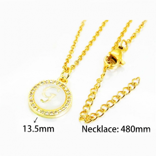 Wholesale Stainless Steel 316L Necklace (Font Pendant) NO.#BC54N0179MLV