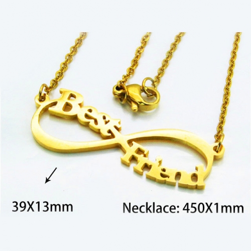 Wholesale Stainless Steel 316L Necklace (Font Pendant) NO.#BC54N0307LZ