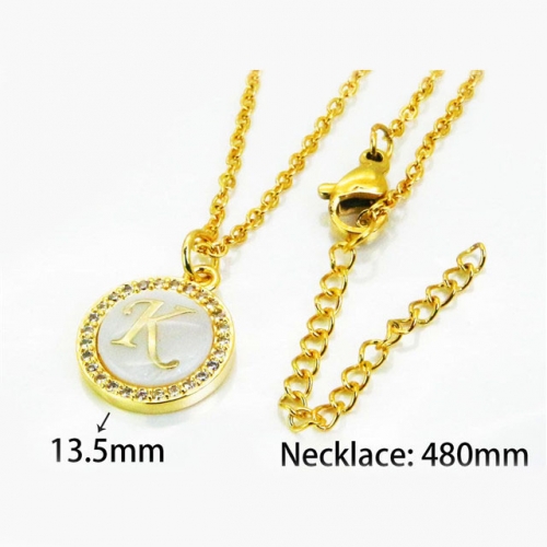 Wholesale Stainless Steel 316L Necklace (Font Pendant) NO.#BC54N0183MLY