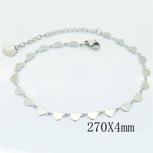 Wholesale Stainless Steel 316L Fashion Anklets NO.#BC81B0608JJ