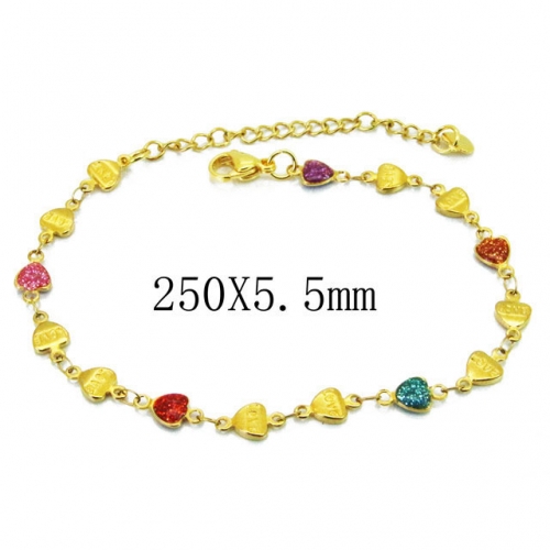 Wholesale Stainless Steel 316L Fashion Anklets NO.#BC39B0594LR