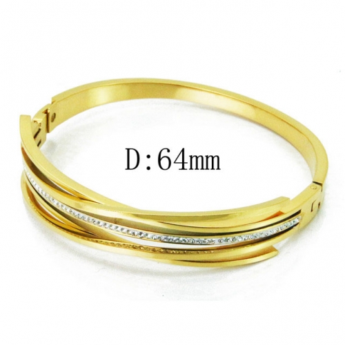 Wholesale Crystal/Zircon Stainless steel 316L CZ Bangles NO.#BC19B0276HOR