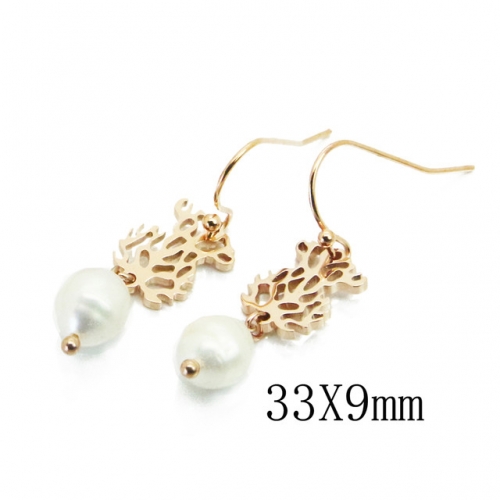 Wholesale Stainless Steel 316L Fashion Bear Earrings NO.#BC90E0289HIE