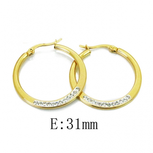 Wholesale Stainless Steel 316L Crystal or Zircon Earrings NO.#BC60E0207JH