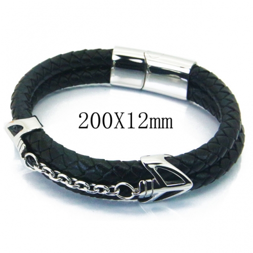 BC Wholesale Jewelry Fashion Leather Bracelet NO.#BC23B0388HKF