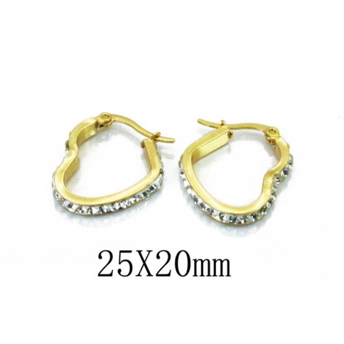 Wholesale Stainless Steel 316L Crystal or Zircon Earrings NO.#BC60E0273JO