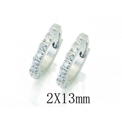 Wholesale Stainless Steel 316L Round Endless Hoop Earrings NO.#BC06E1666HBB