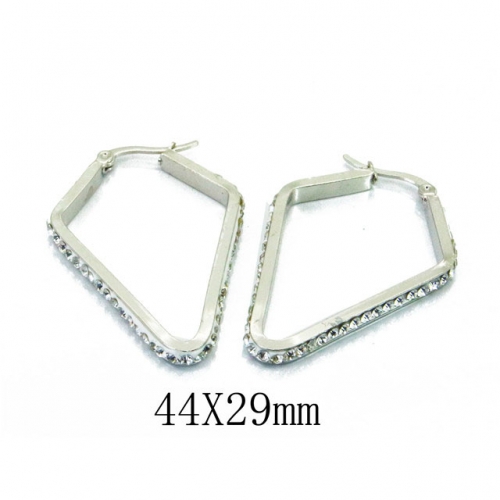 Wholesale Stainless Steel 316L Crystal or Zircon Earrings NO.#BC60E0197KL