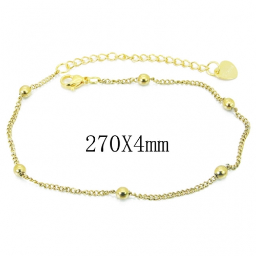 Wholesale Stainless Steel 316L Fashion Anklets NO.#BC81B0586JV