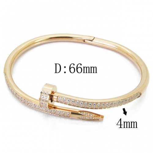 Wholesale Crystal/Zircon Stainless steel 316L CZ Bangles NO.#SJ60B0206LME