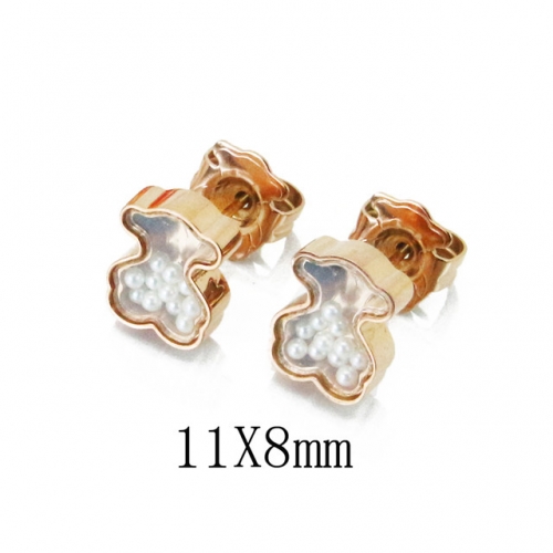 Wholesale Stainless Steel 316L Fashion Bear Earrings NO.#BC90E0295HJE