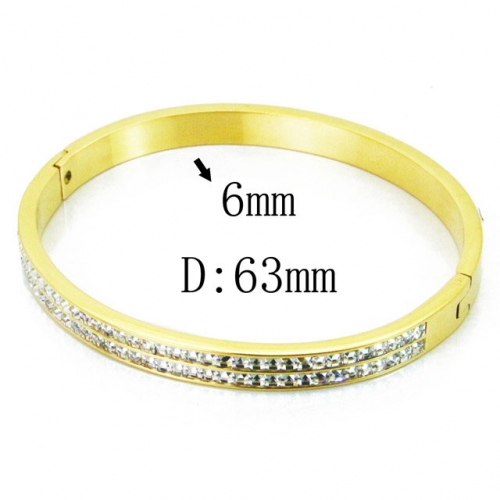 Wholesale Crystal/Zircon Stainless steel 316L CZ Bangles NO.#BC19B0253IWW