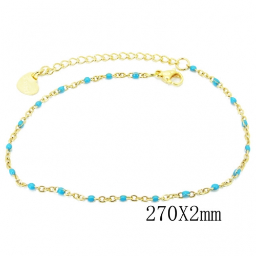 Wholesale Stainless Steel 316L Fashion Anklets NO.#BC81B0584JW
