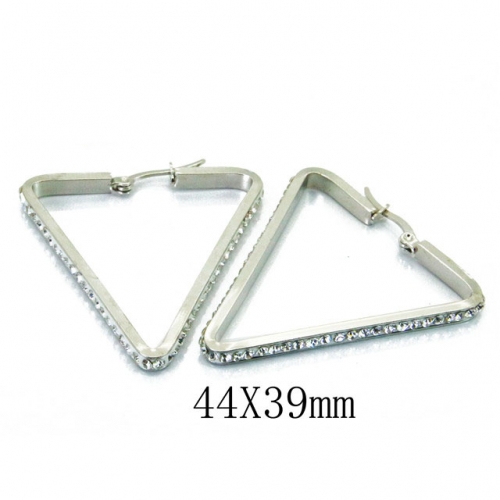 Wholesale Stainless Steel 316L Crystal or Zircon Earrings NO.#BC60E0192KL