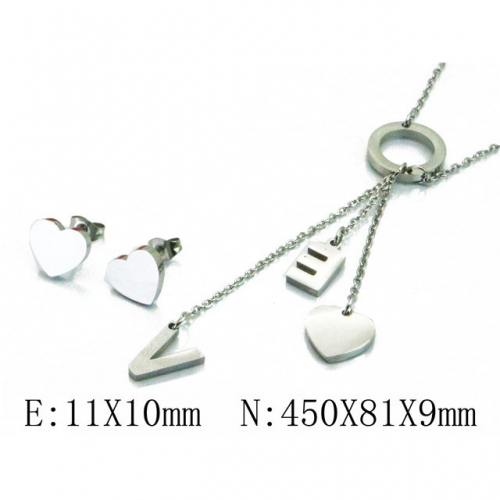 Wholesale Stainless Steel 316L Jewelry Love Sets NO.#BC64S1190HHW