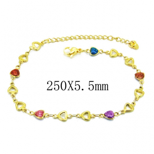 Wholesale Stainless Steel 316L Fashion Anklets NO.#BC39B0593LE