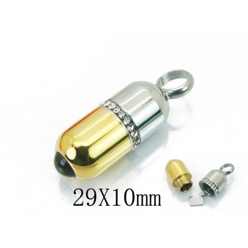 Wholesale Stainless Steel 316L Capsule Style Pendant NO.#BC06P0506HAA