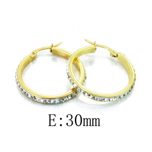 Wholesale Stainless Steel 316L Crystal or Zircon Earrings NO.#BC60E0267IO