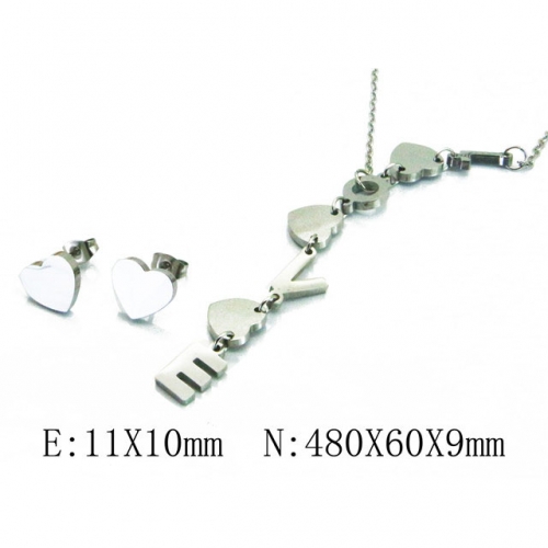 Wholesale Stainless Steel 316L Jewelry Love Sets NO.#BC64S1192HHR